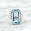 Sky Blue Topaz Emerald Cut Ring – 15×22 mm | 925 Sterling Silver