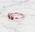 Glass-Filled Ruby 4×5 mm Oval Ring in Gold-Plated 925 Sterling Silver